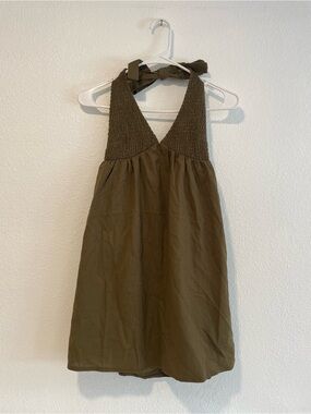 Pacsun Olive Green Halter Sundress